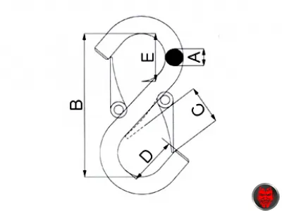 Massbild für S-Haken 1735